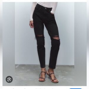 Zara Black Straight Leg Jeans